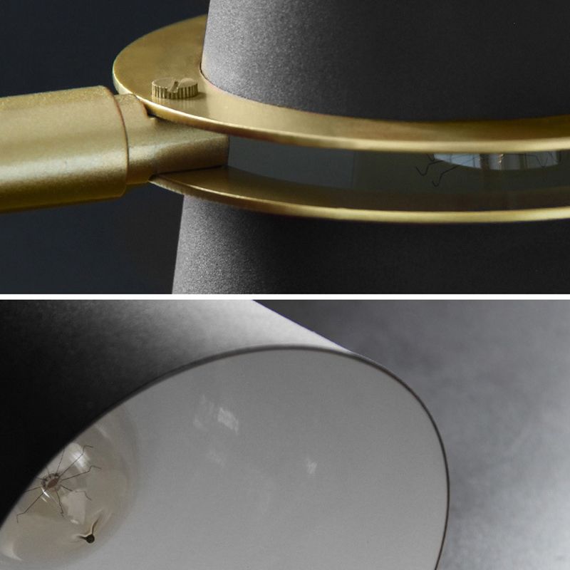 1 Light Metal Wall Light Fixture Modern Tapered Wall Sconces Lighting Fixtures for Bedroom