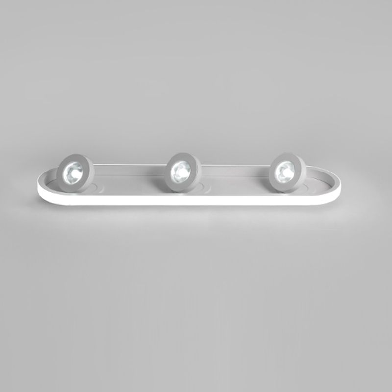 Plafonnier LED réglable à 4 lumières, avec têtes d'éclairage sur rail linéaire en aluminium, de Style moderne, pour salon