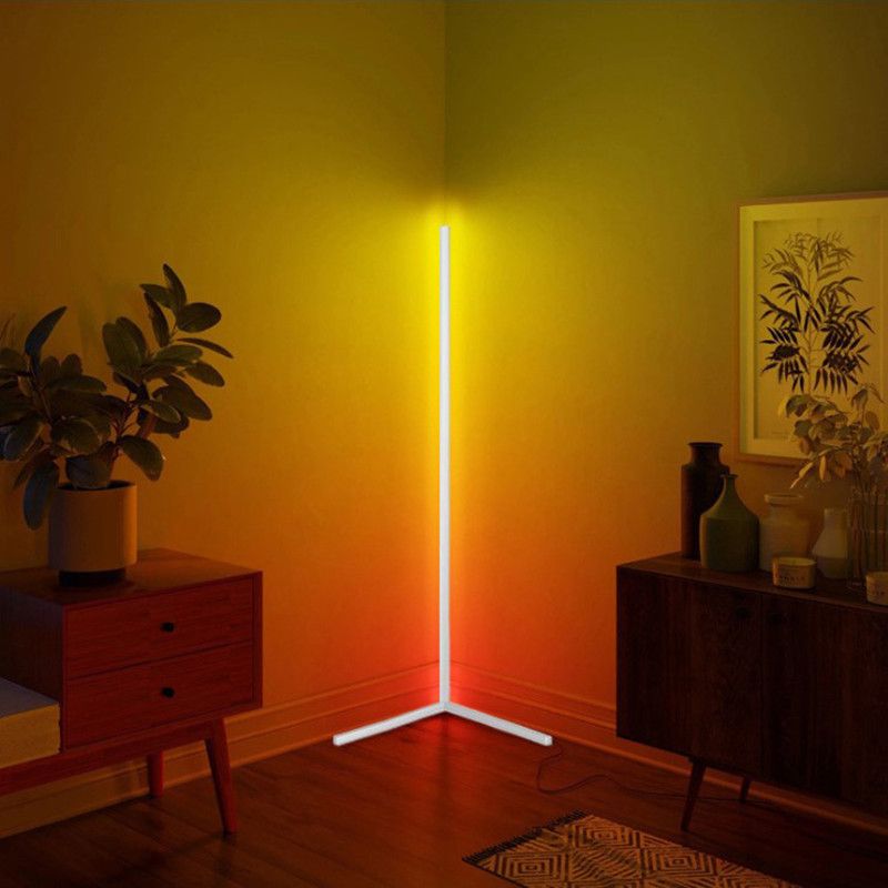 Modern Style Linear Floor Lamp Metal 1 Light Floor Light Fixtures