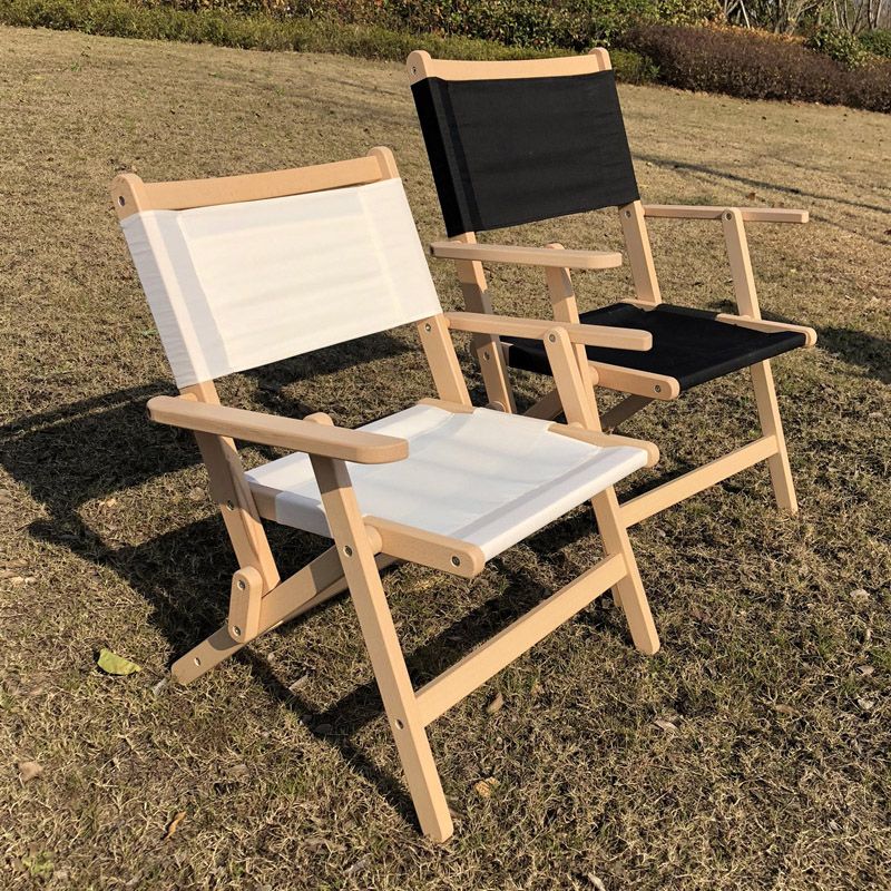Solid Wood Modern Patio Arm Chair No Distressing Dining Armchair with Arm