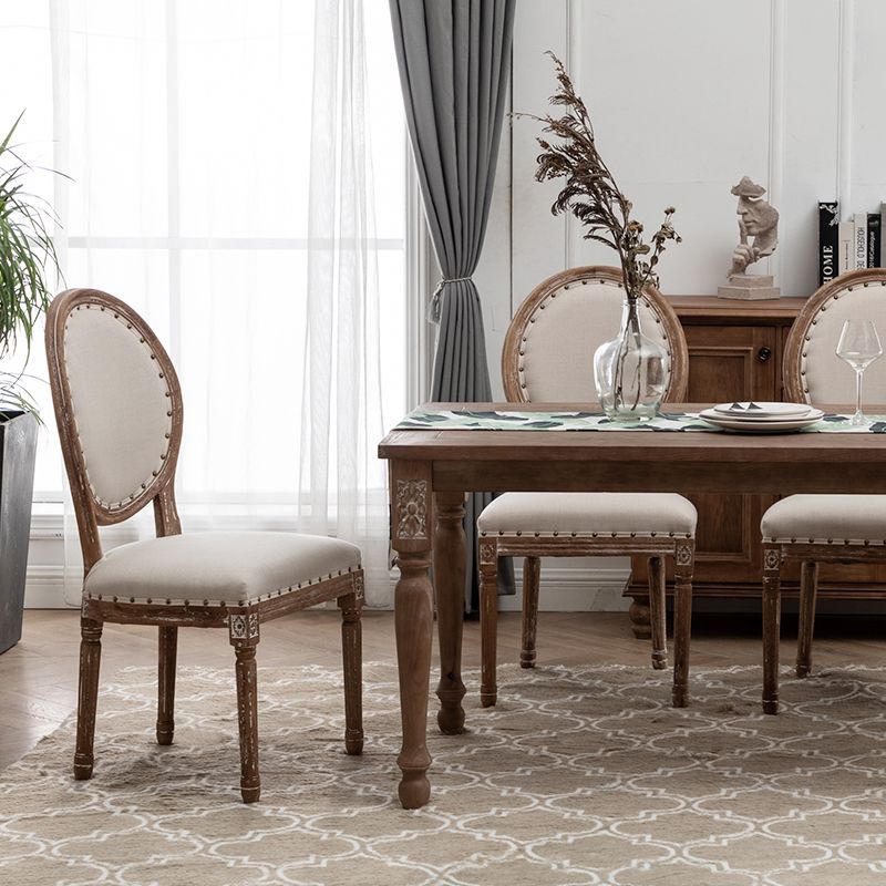 Country Solid Wood Dining Table Set with 4 Legs Base Dining Room Furniture for Home Use