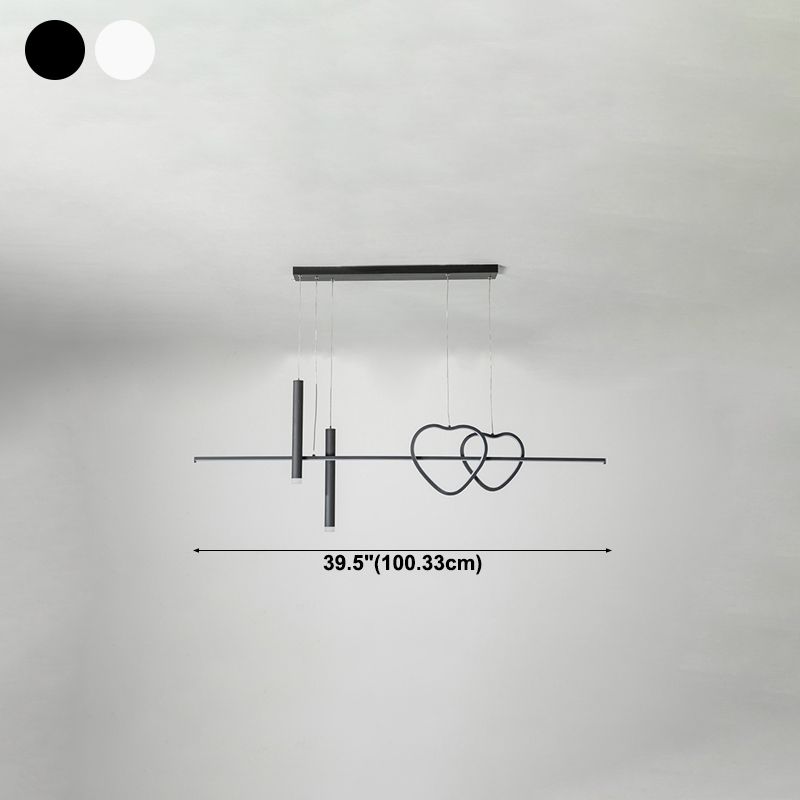 Cylinder Shape Island Lights Contemporary Style Metal 5 Light Island Lighting