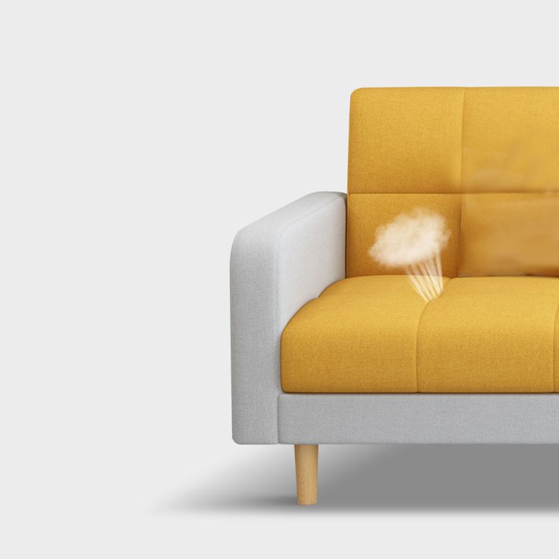 Soft moderne en lin convertible 27 "W Sofa Squa Square Bras avec rangement