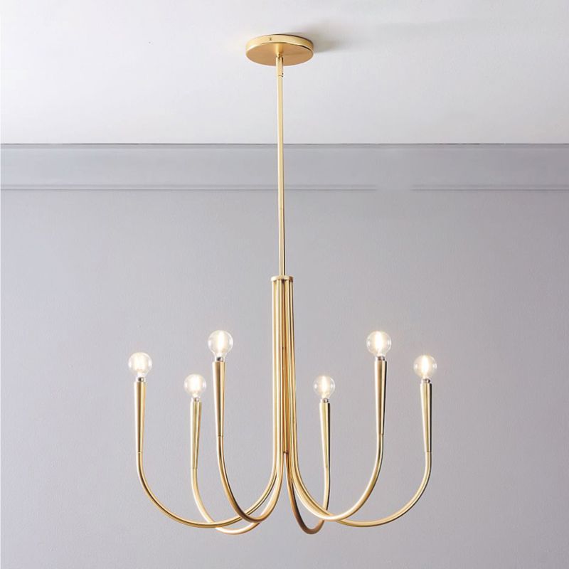 Designer Candle Chandelier Light Fixture Multi-Head Chandelier Pendant Light for Living Room