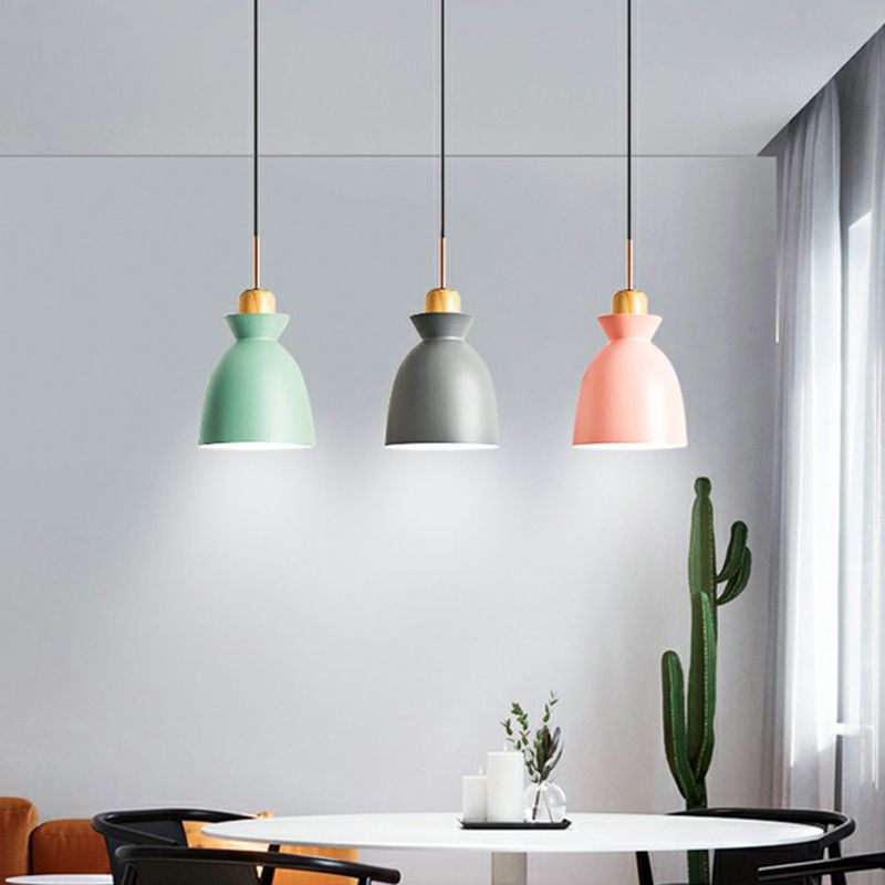 MACARON 3-Licht-Pendellampe Black Geometrisches Multi-Deckenleuchte mit Metallschatten für das Restaurant