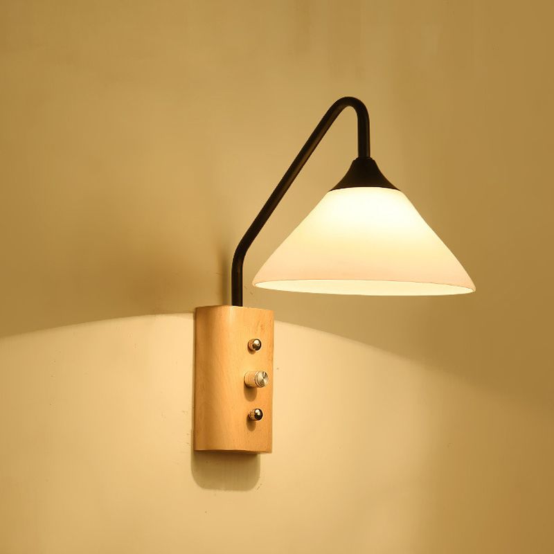 Modern Style Flared Wall Light Sconces Glass 1 Light Wall Lighting Ideas