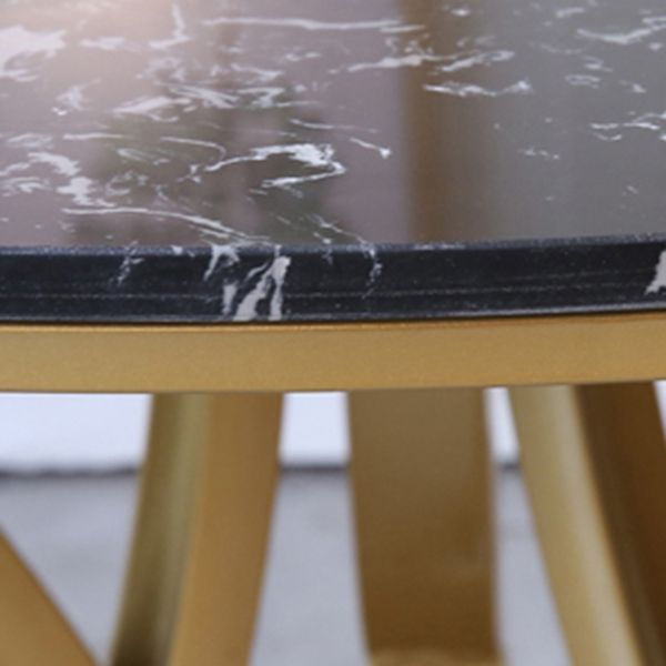 Traditional Luxury Dining Table Artificial Marble Round Table for Home