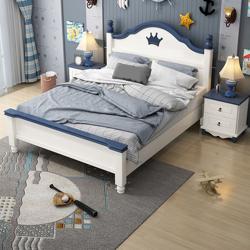 Solid Wood Standard Bed Arched Headboard Bed with Custom Legs