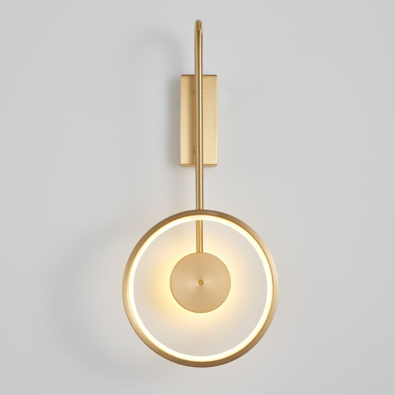 Post-Modern Wall Sconce Copper LED Sconce Lighting for Bedroom