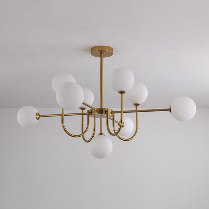 Contemporary Chandelier Glass Shade Pendant Lighting Fixtures for Dining Room