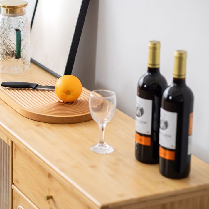 Farmhouse Glass Doors Sideboard Cabinet 32.7-inch High Buffet