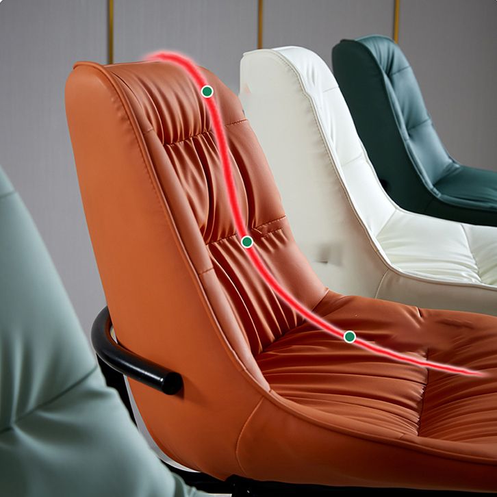 Contemporary Style Bar Stool PU Leather Counter Bar Stool with Metal Legs for Home