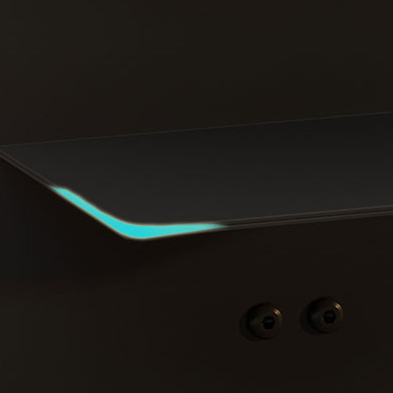 Contemporary Metal Bookshelf Black Geometric Shelf Bookcase for Study Room