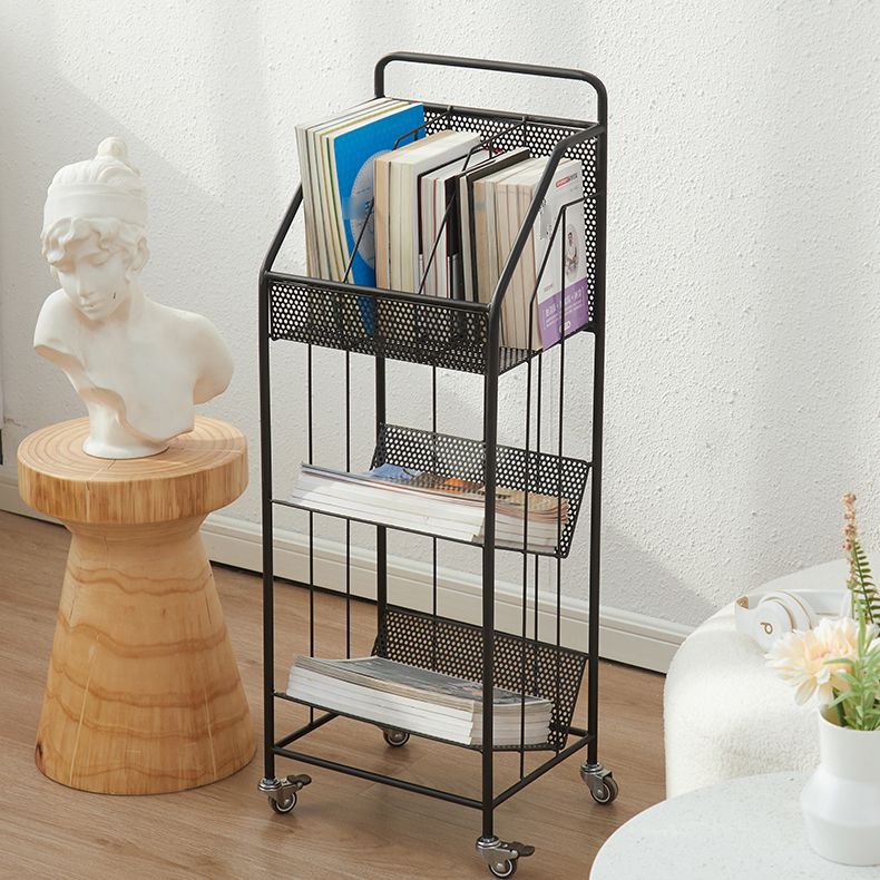 13.8"L Glam Style Bookcase Open Back Shelf Bookcase for Office and Study Room