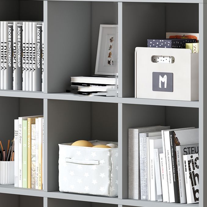 Contemporary Style Wood Bookshelf Closed Back Bookcase for Office