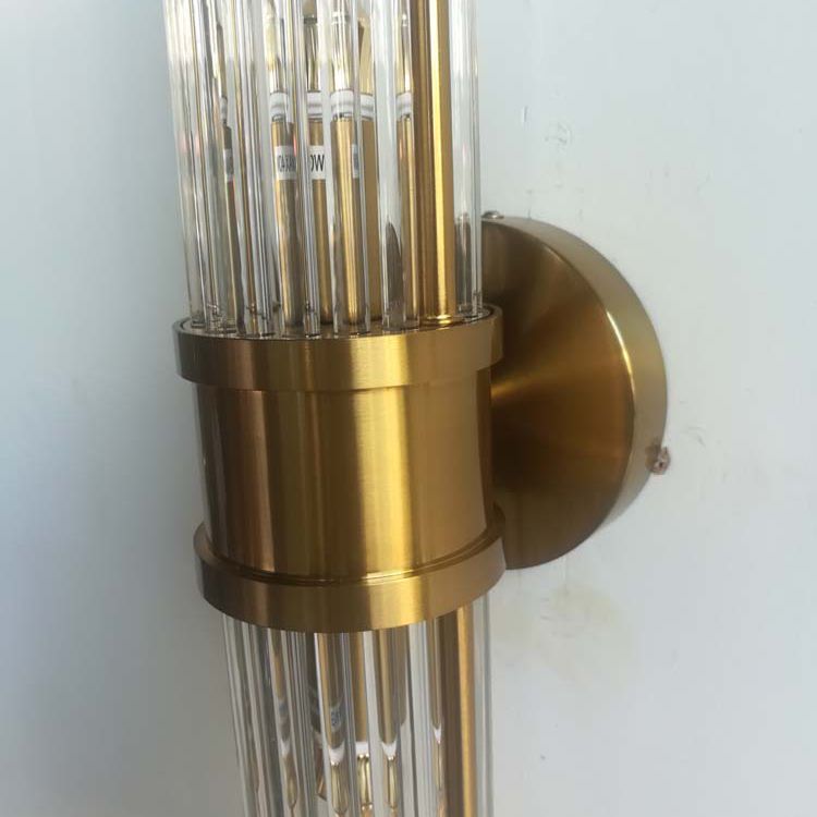 Gold Metal Wall Mount Lamp Contemporary Vanity Wall Light Sconces for Bathroom