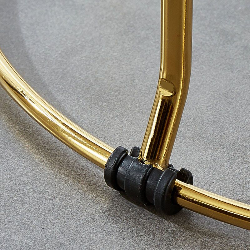 Glam Ottoman Velvet Tear Resistant Metal Legs Solid Color Round Ottoman