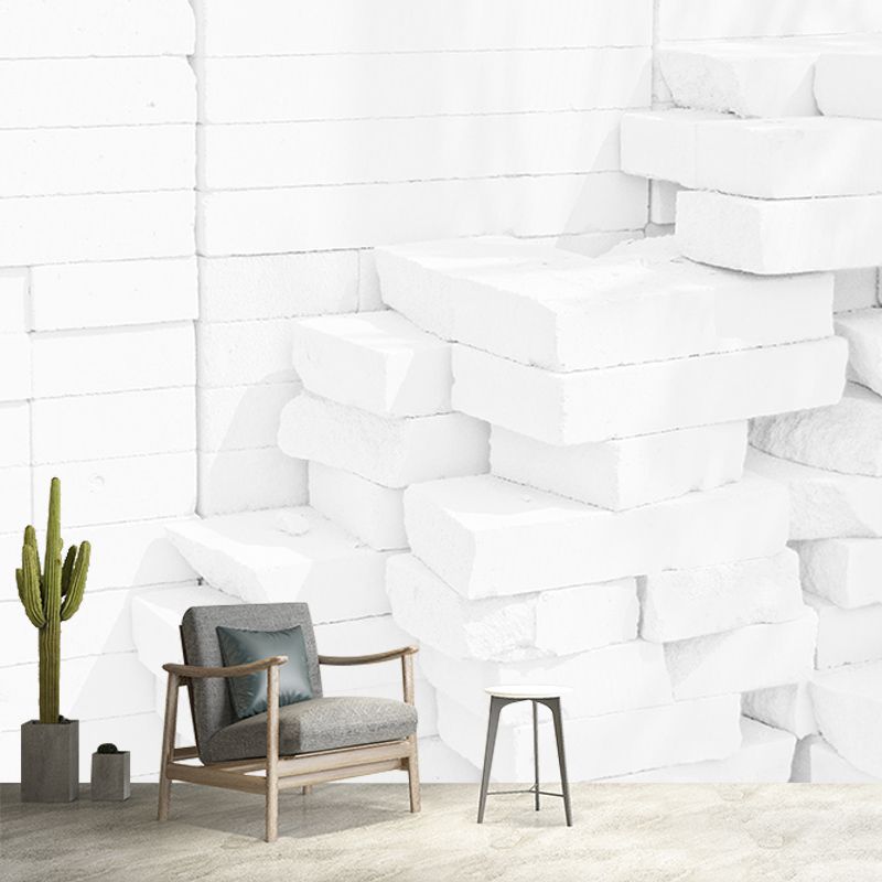 Photography Stain Resistant Wall Mural Wallpaper Brick Wall Sitting Room Wall Mural