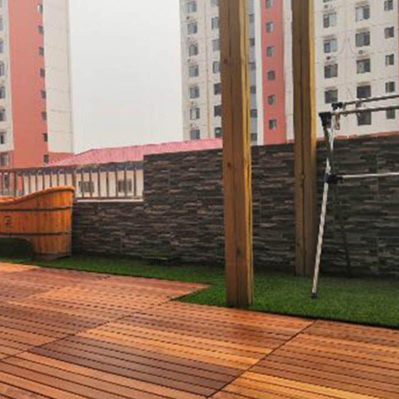 Wood Patio Flooring Tiles Outdoor Interlocking Decking Tiles with Waterproof