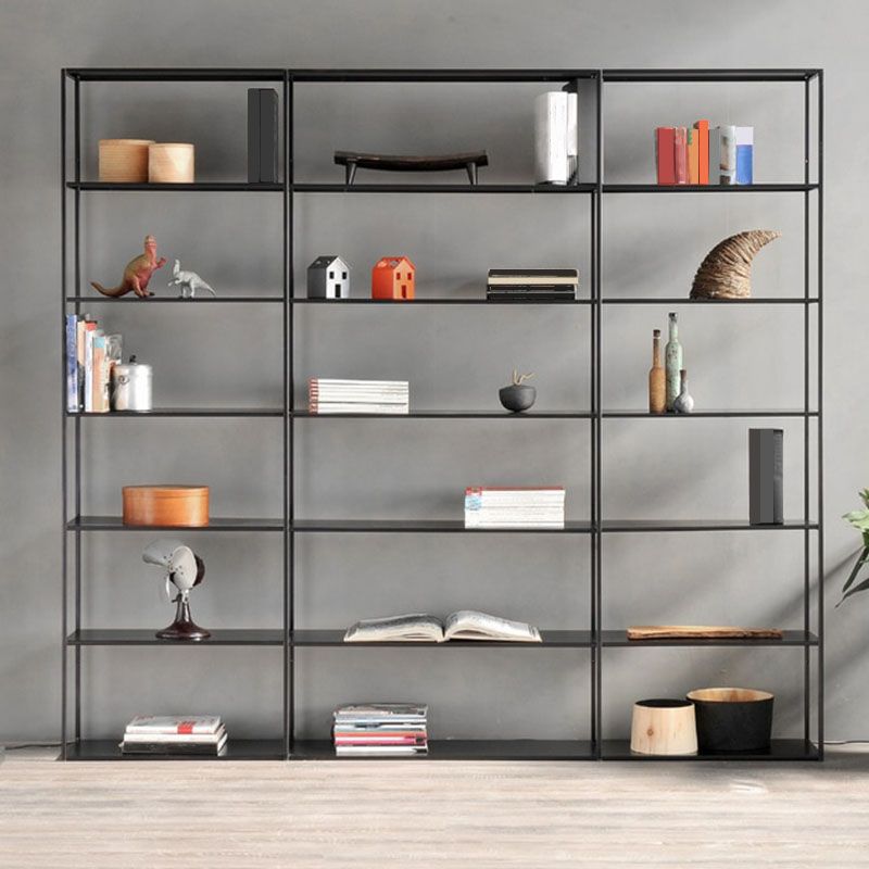 Open Back Modern Style Bookcase Metal Bookshelf for Home Office