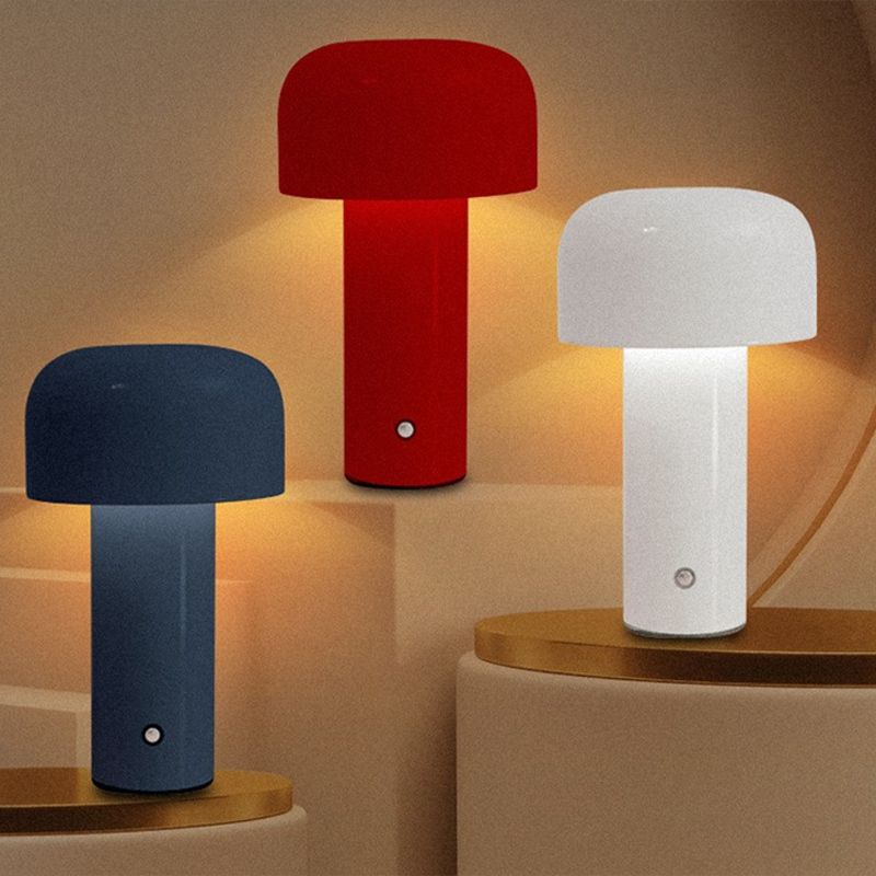 Metal Mushroom Night Table Lamp Minimalist Style Table Light for Bedside