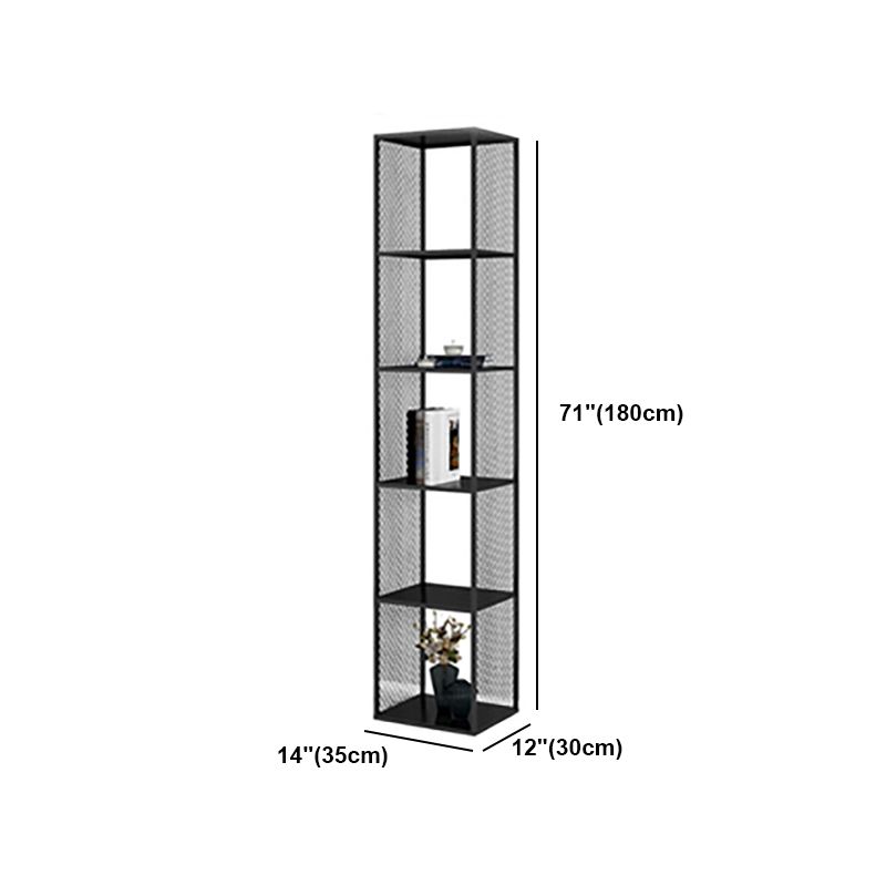 Industrial Metal Bookshelf Iron Open Back Bookcase for Office