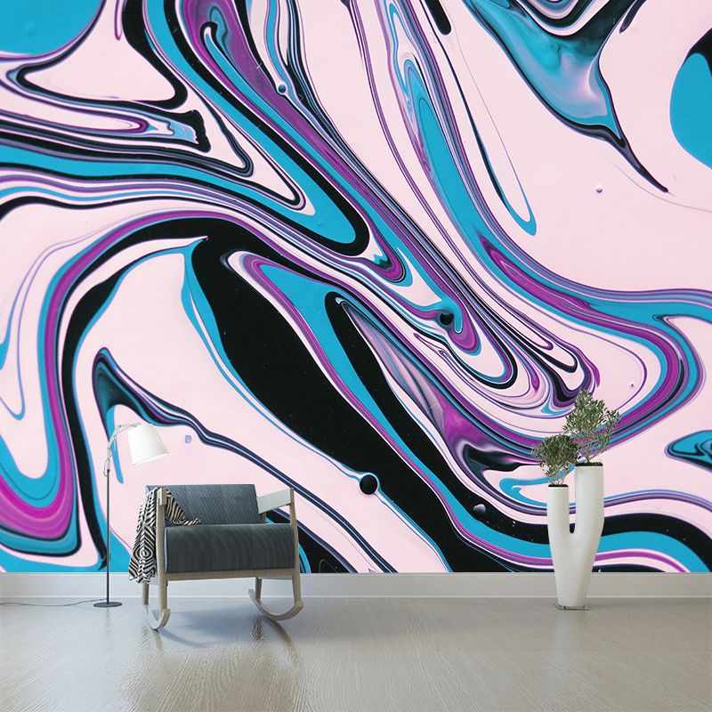 Abstract Print Mural Mildew Resistant Wall Pattern Wallpaper Study Room Wall Mural