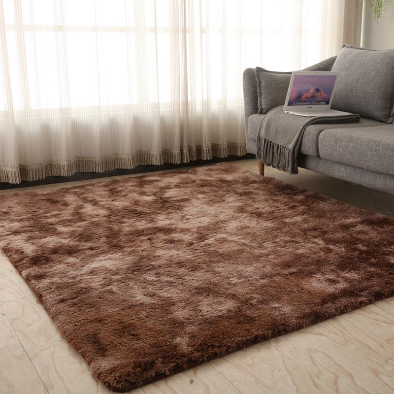 Multi Color Plain Rug Fluffy Scandinavian Carpet Pet Friendly Washable Rug for Great Room