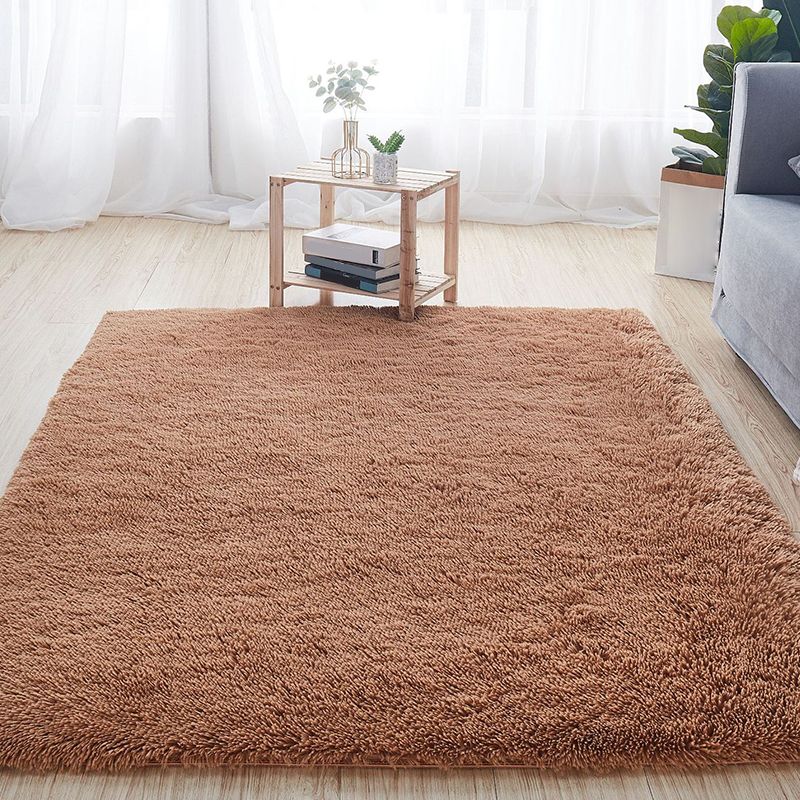 Comfort Solid Color Rug Multi-Color Scandinavian Carpet Plush Stain Resistant Anti-Slip Backing Machine Washable Rug for Home