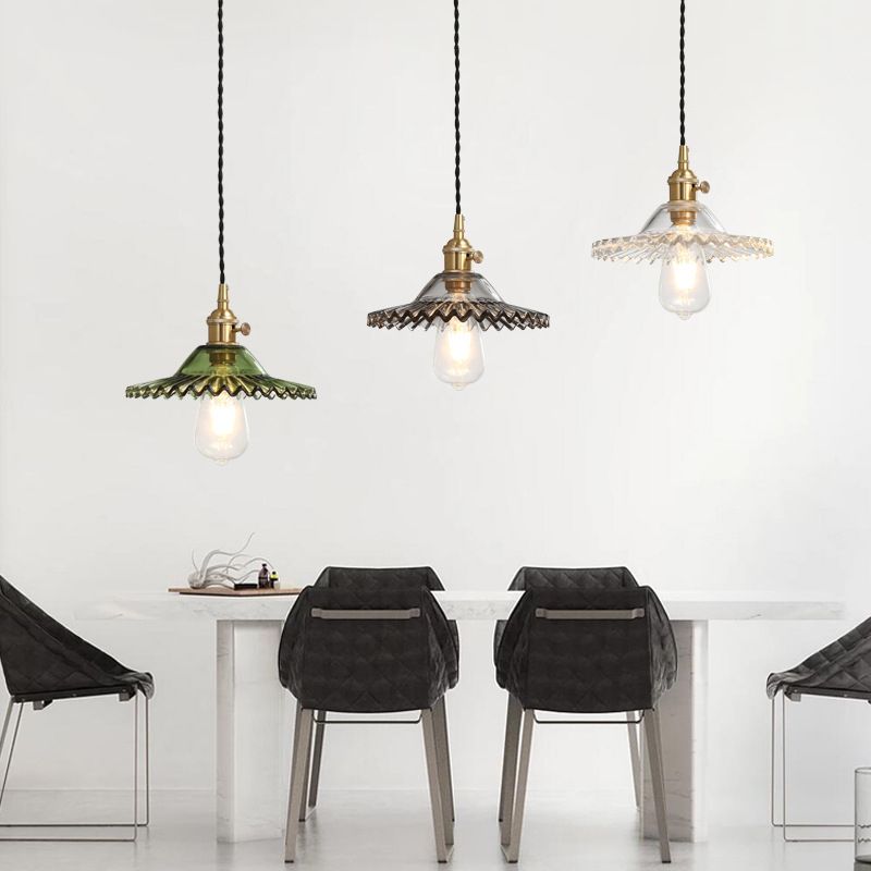 1 Lights de plafond suspendus à l'éclat léger créatif moderne en verre pour le magasin de vêtements