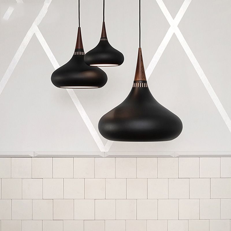 Teardrop Down Lighting Pendant Modern Style Metal Hanging Pendant Light for Dinning Room