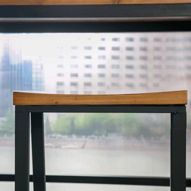 Modern Solid Wood Bar Set Coffee Shop 1/2/7 Pieces Rectangle Table and Stool Set