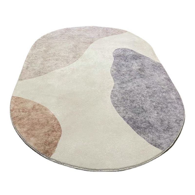 Light Brown Rug Polyester Nordic Rug Stain Resistant Indoor Rug for Home Decor