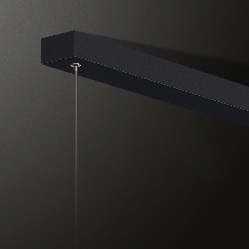 1-Light Linear Island Lights Contemporary Metal Island Ceiling Light