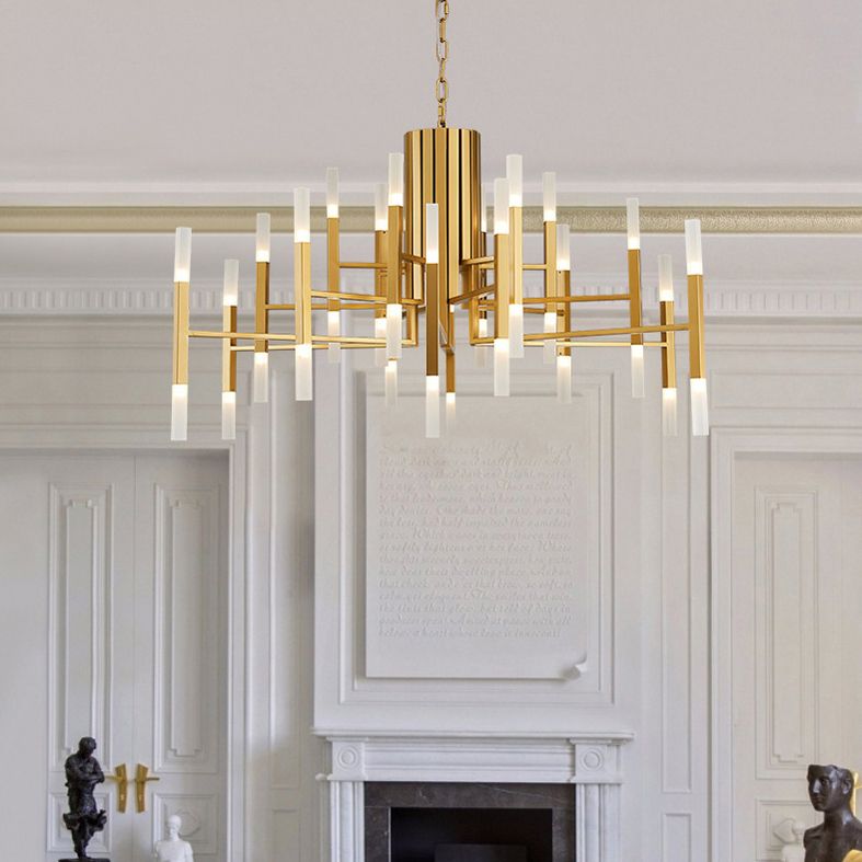 Modern Sputnik Chandelier Light Fixtures Metal LED Hanging Lamp for Living Room