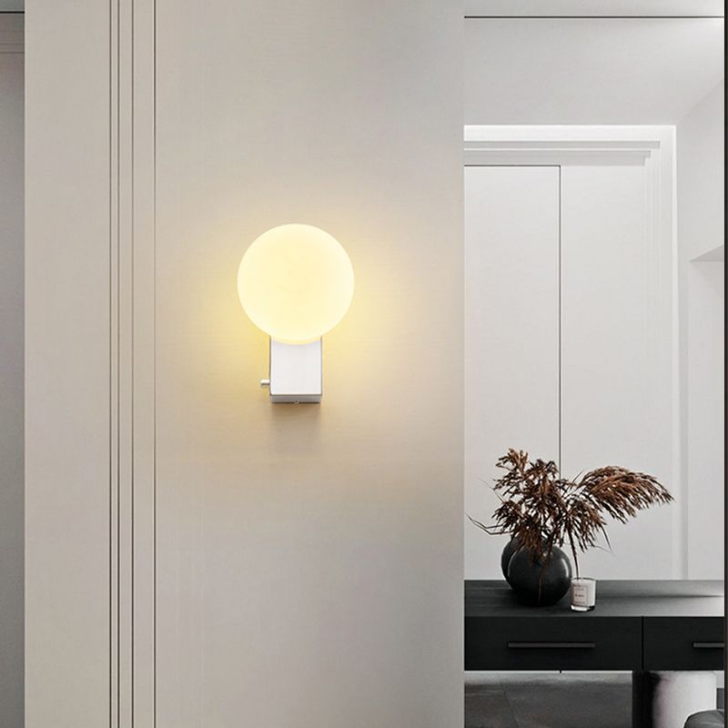 Ball Shape Glass Vanity Lights Modern Style 1 Light Vanity Light Fixtures