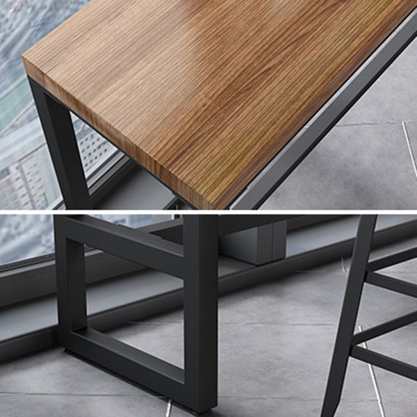 Solid Wood Counter Height Set Rectangle 1/2/5 Pieces Glam Pub Table Set