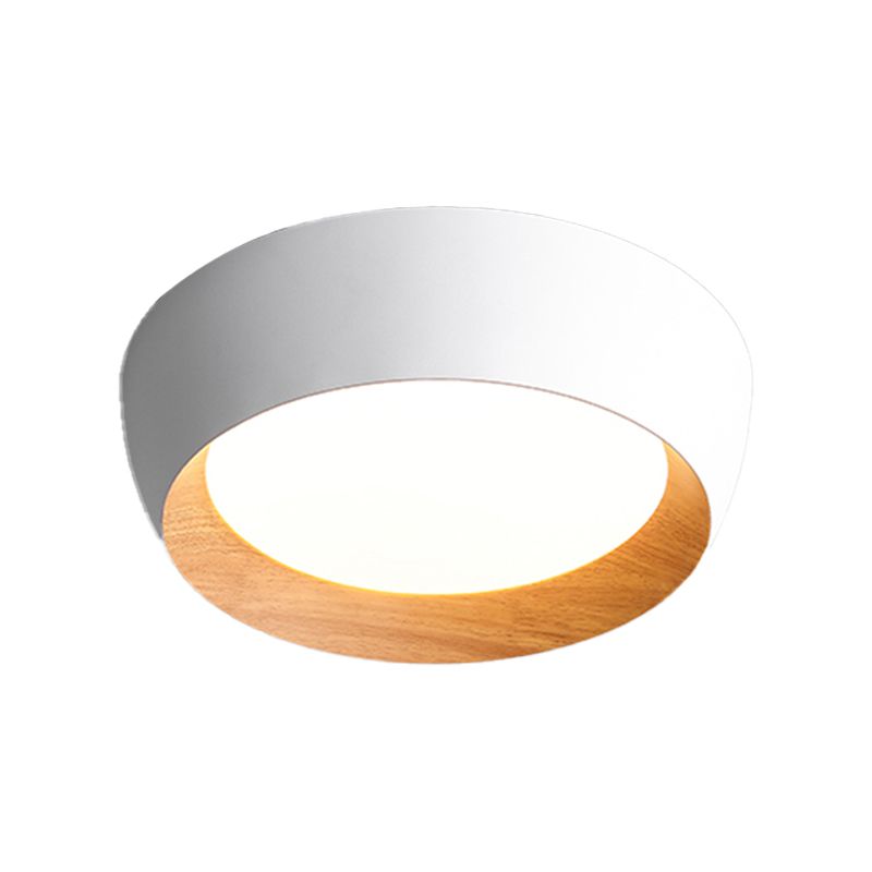 White Ceiling Light Fixture Nordic Round LED Flush Mount for Bedroom