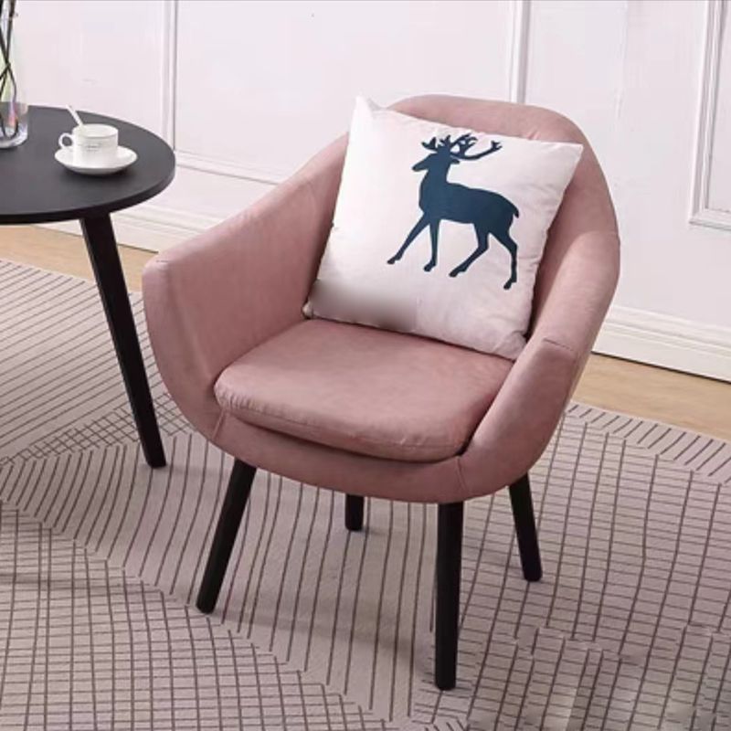 27.56" Wide Faux Leather Pillow Back Flared Arms Arm Sponge 4 Legs Chair