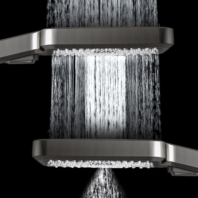 Modern Brass Shower System Adjustable Spray Pattern Shower Set