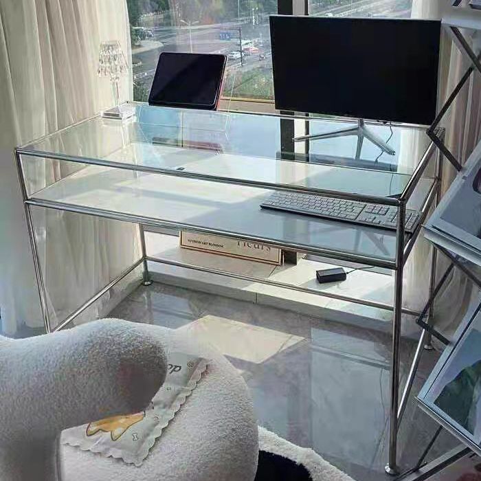 Modern Make-up Vanity Standing Glass Makeup Vanity for Bedroom