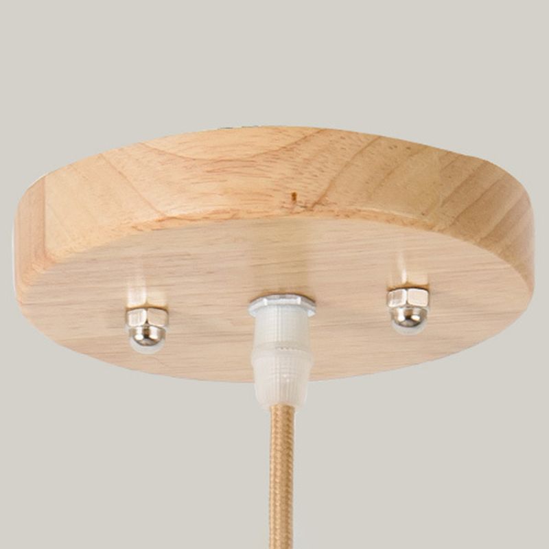 Candelera de madera simple moderna forma de diamante 1 lámpara de madera de goma ligera para restaurante