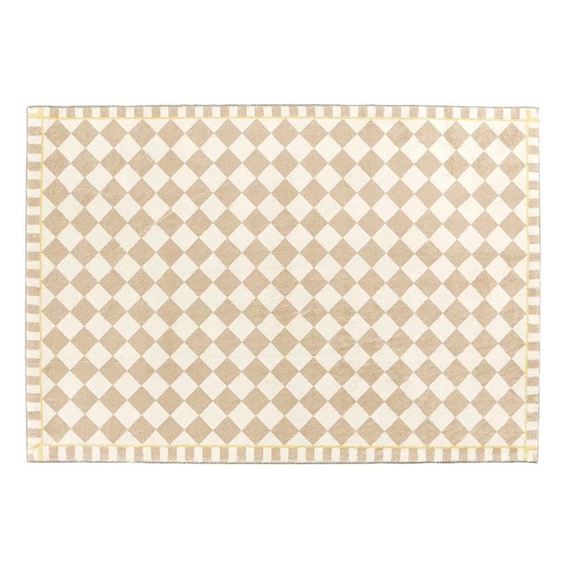 Geometric Lattice Rug Indoor Rug Polyester Non-Slip Backing Rug for Home Decor