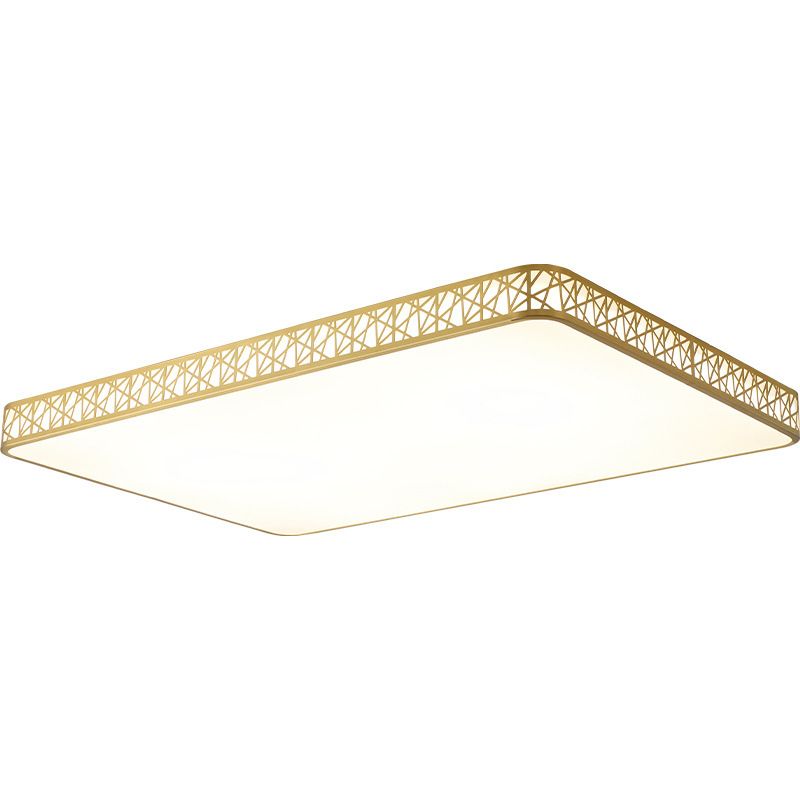 Geometrisch geformte Deckenleuchte aus Messing, minimalistische Acryl-LED-Einbauleuchte mit Nest-Design