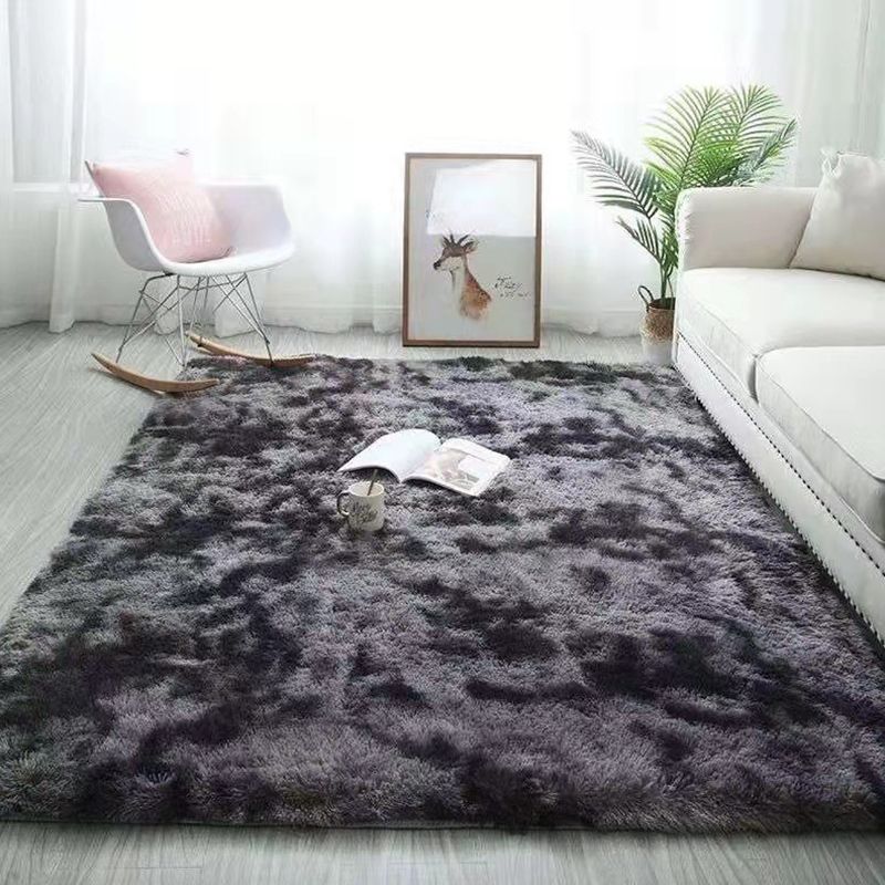 Modern Solid Shag Carpet Polyester Indoor Rug Non-Slip Backing Area Carpet for Living Room