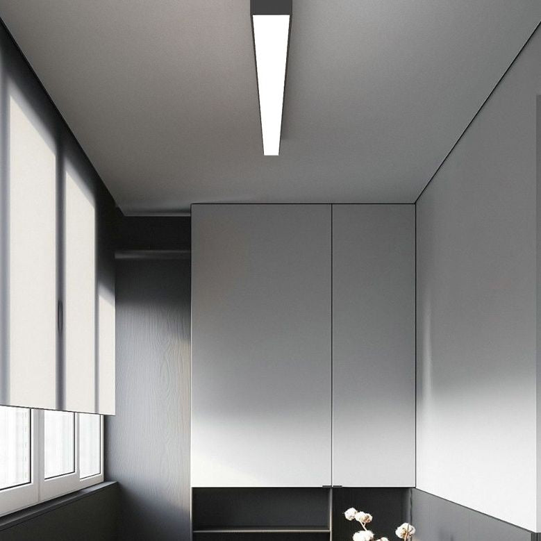 Lineaire inbouwverlichting Eenvoud Metaal zwarte afwerking Inbouw LED-licht voor slaapkamer
