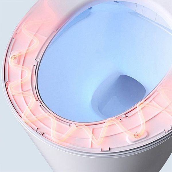 Modern Siphon Jet One Piece Toilet Bowl Heated Seat White Urine Toilet with Toilet Seat