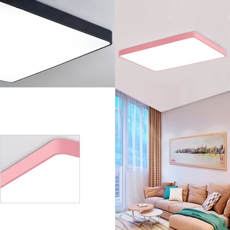 Plafonnier encastré géométrique en acrylique, plafonnier à 1 lumière de style moderne