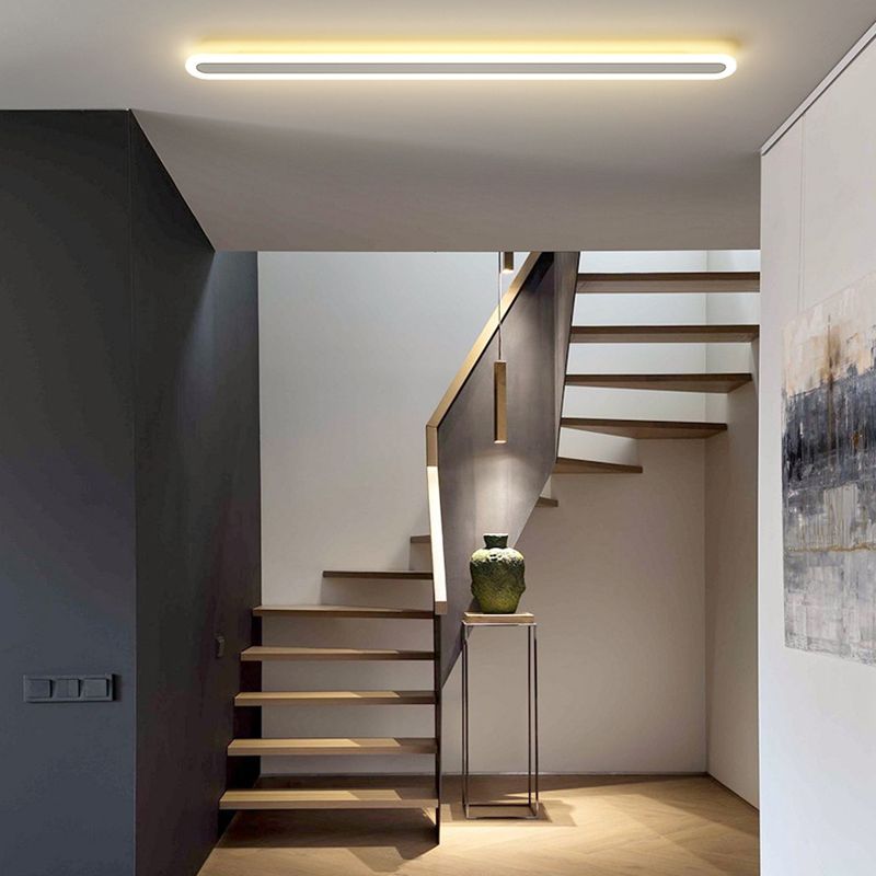 Lange strip schaduw wandverlichting moderne Noordse stijl metalen 1 lichte sconce lamp