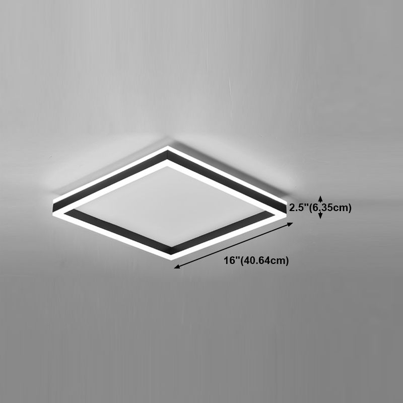 Luminaires de plafond encastrés de simplicité de lumière montée par plafond noir de LED pour le salon